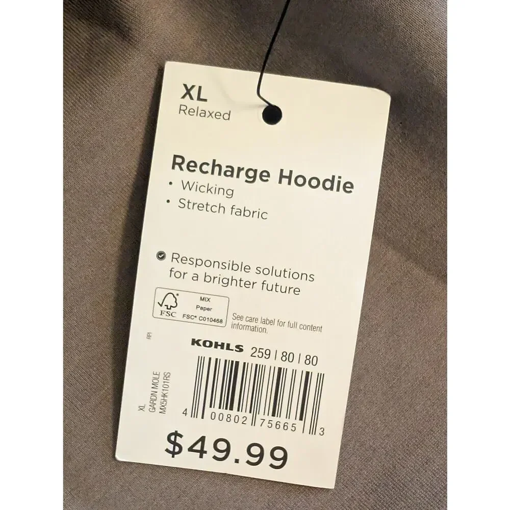 FLX Brown Recharge Hoodie XL